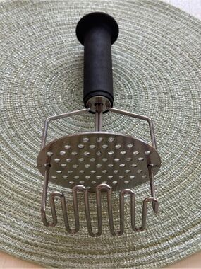 Dual-Action Potato Masher And Ricer, Stainless Steel, Wire Masher